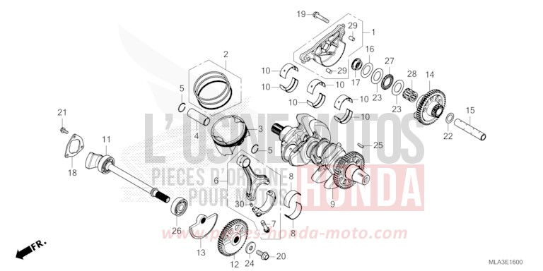 VILEBREQUIN/PISTON de CMX 1100 "Rebel" GUNMETAL BLACK METLLIC (NHC52) de 2022
